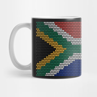 South Africa Flag Traditional BeadWork Effect Mug